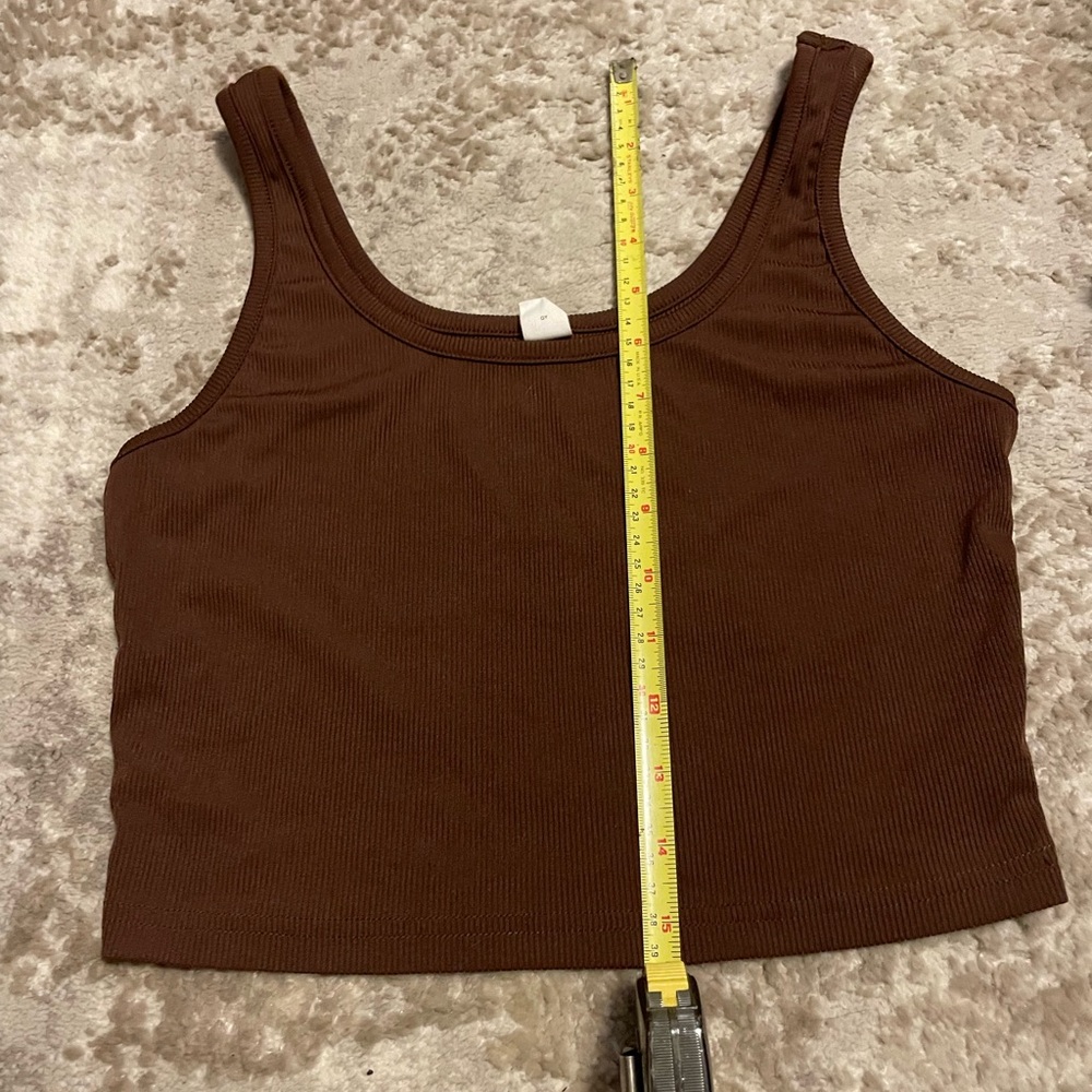 SHEIN Chocolate Ribbed Tank Top - Picture 5 of 5